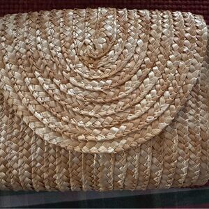 EWS Tan Woven Clutch